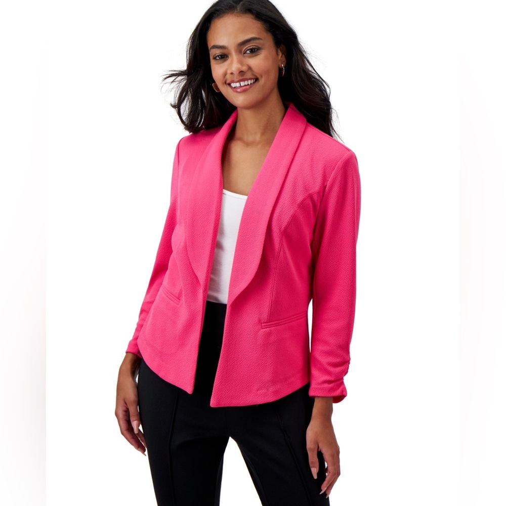 Bar III 3/4 sleeve SHAWL-COLLAR BLAZER